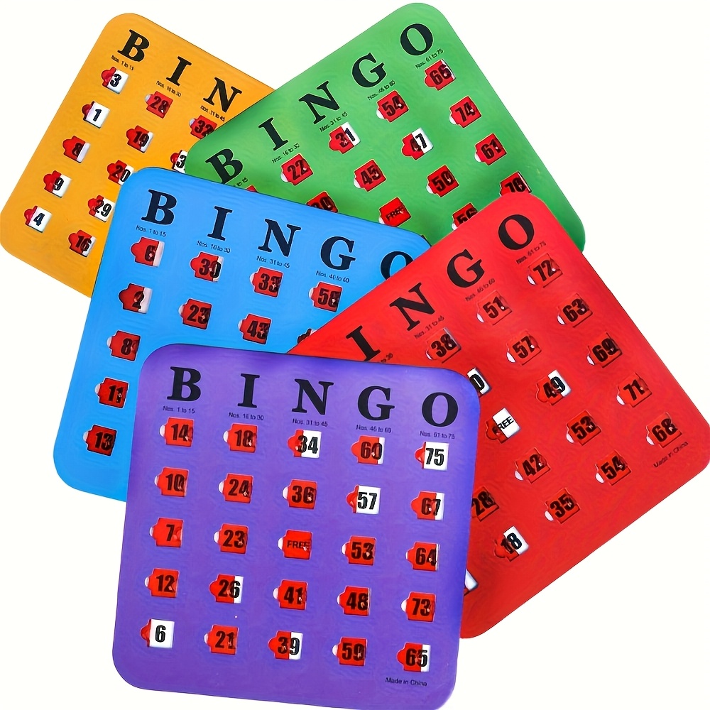 Bingo Game, A Set of Reusable Five-color Bingo Game Card Sets, A Logical Thinking Training Board Game for Family Gatherings, Adult Bingo Cards
