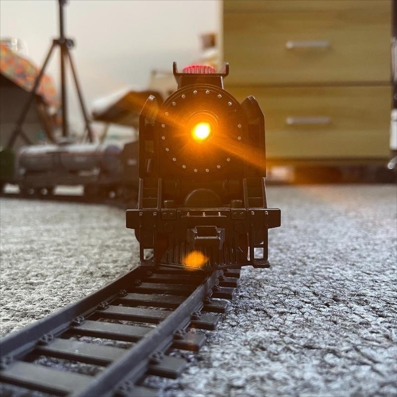 Electric Train Set for Kids Ages 3+ Real Smoke LED Lights Train Sounds Interactive Bridge Track Long-Lasting Battery Parent-Child Play Collectible Toys Christmas Birthday Gifts for Boys Girls - Image 8