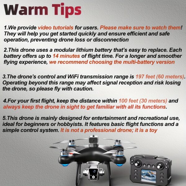 Dual HD Camera FPV Drone with Remote Screen & Brushless Motor - 360° Obstacle Avoidance, Auto Return Home, Follow Mode - Cinematic Aerial Shots for Beginners/Adults - Adventure-Ready RC Quadcopter - Image 8