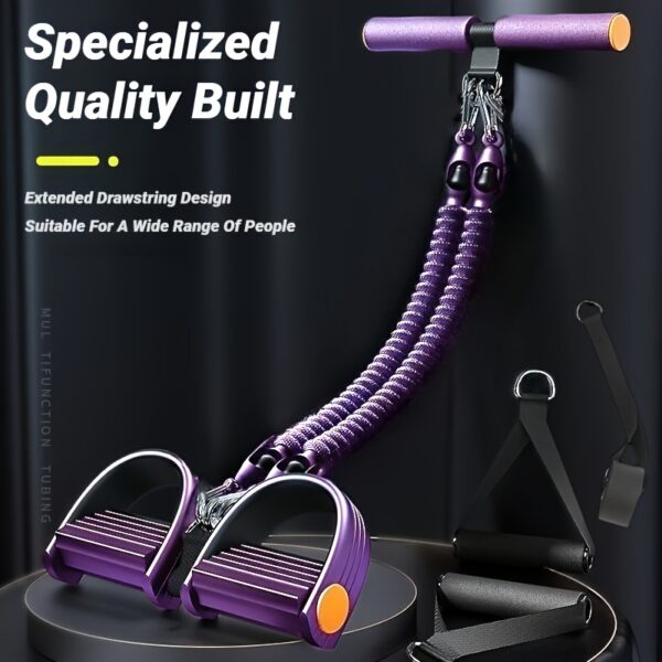 [Adjustable Tension Bands] Multi-Functional Adjustable Tension Bands for Back, Abdomen & Abs | Stackable Design, Durable Construction, Strength Training | Black, Home Gym Equipment for Men & Women - Image 7