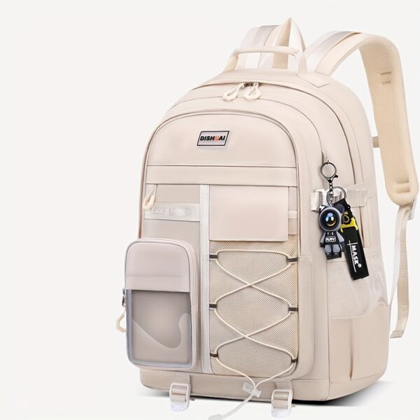 [Nylon Casual Backpack] Durable Nylon Casual Backpack - Large Capacity, Spine Protection, Zipper Closure - Hand Wash, for High School Middle School - Image 14