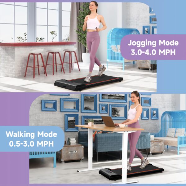 Walking Pad, Quiet Under Desk Treadmill, Portable Walking Pad Treadmill, 2.5 HP Brushless Motorized Treadmill, Walking Jogging Machine for Home&Office - Image 2