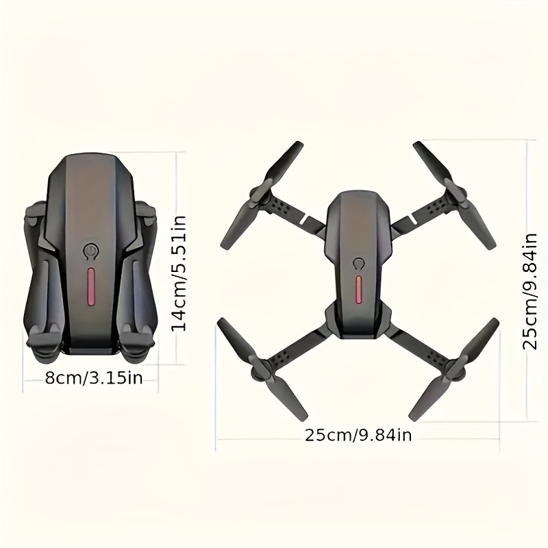 E88 E99 Foldable 1080P Drone, Equipped with Single/Dual/Three Cameras, Height Control, Optical Flow Positioning, Application Control And Obstacle Avoidance - Holiday Gift - Image 2