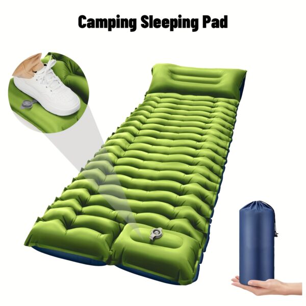 [Portable Sleeping Pad] Thick Self-Inflating Camping Sleeping Pad | Portable Air Mattress Bed Roll for Hiking and Traveling on Cold Ground - Image 3