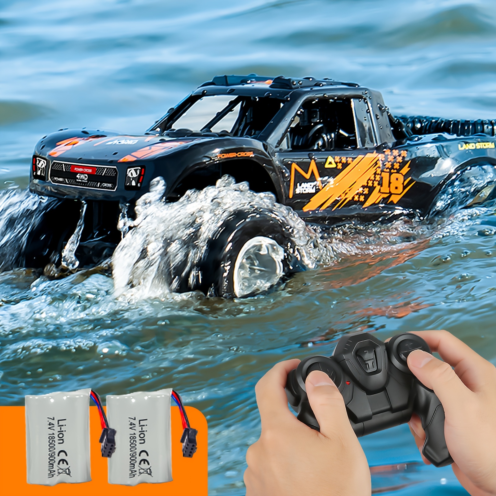 Remote Control Cars For Boys, Rc Truck 4x4, 1:16 Scale, Off-Road Truck With Two Rechargeable Batteries, High Speed Vehicle. - Image 5