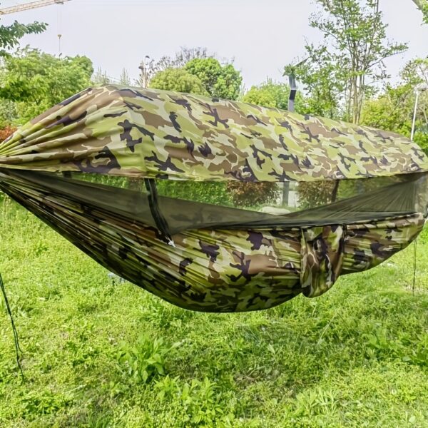 [Nylon Hammock] Portable Double-Nylon Hammock Tent | with Mosquito Net & Sun Shade, Woven Outdoor Sleeping Gear, Hand Washable | for 1 or 2 Person Capacity, Backpacking, Travel, Garden, Park - Image 10