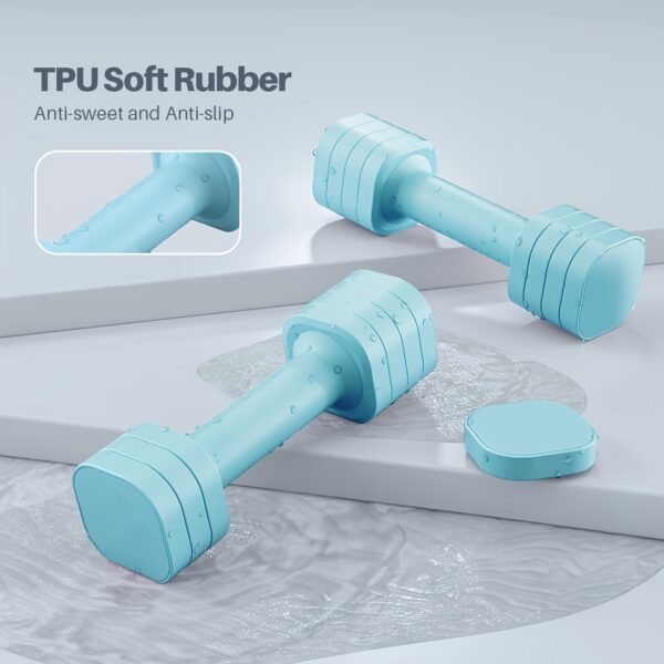 [Adjustable Dumbbell] TUDOCCY 4-in-1 Adjustable Dumbbell Set Of 2 | 2lb 3lb 4lb 5lb Free Weights Dumbbells Set for Women with TPU Soft Rubber Handle for Home Gym Exercise Training, The Perfect New Year Gift - Image 8