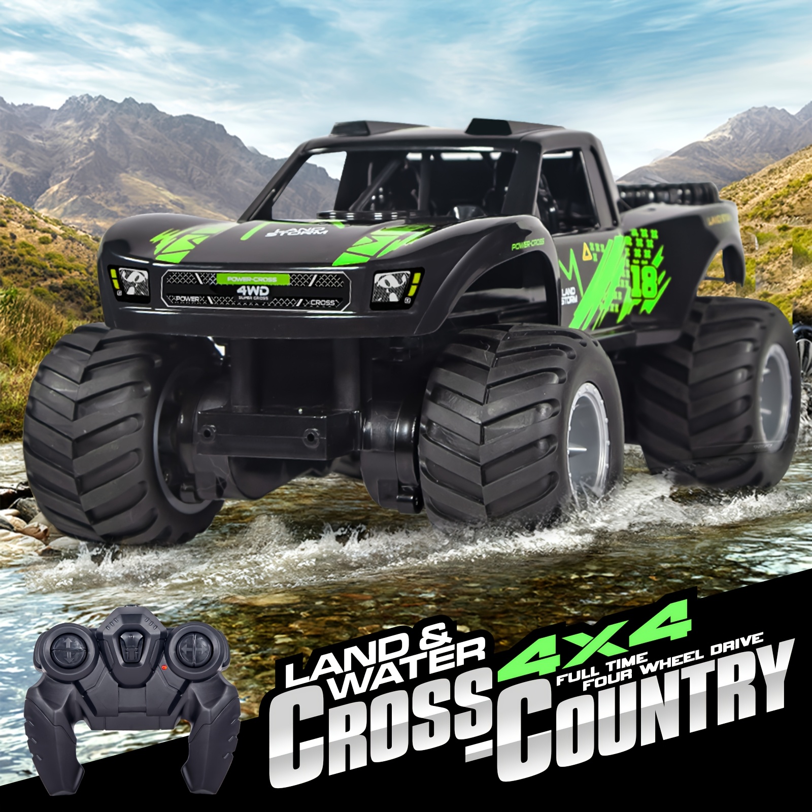 Remote Control Cars For Boys, Rc Truck 4x4, 1:16 Scale, Off-Road Truck With Two Rechargeable Batteries, High Speed Vehicle. - Image 7