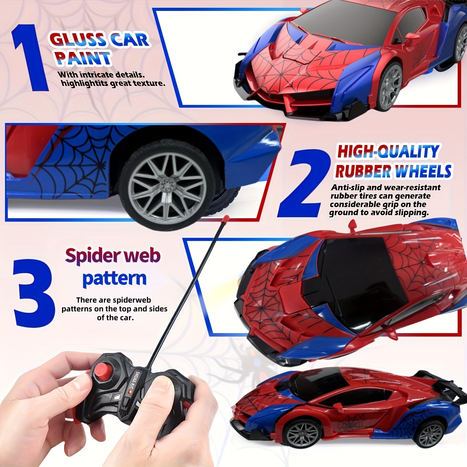 Remote Control Car, One-button Transform Robot Spider Transformer Toy Car With Cool LED Headlights, 2.4Ghz 1:18 Scale, 360 Degree Rotation Drift, Christmas Birthday Gift For Boys And Girls - Image 8