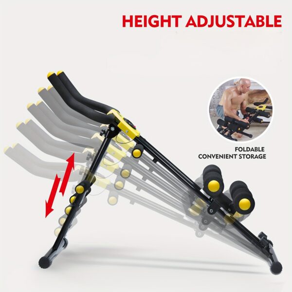 [Ab Trainer] Height Adjustable Ab Machine | Foldable Ab Workout Equipment For Home Gym, Ab Trainer Exercise Equipment For Abdominal Exercise And Strength Training - Image 2