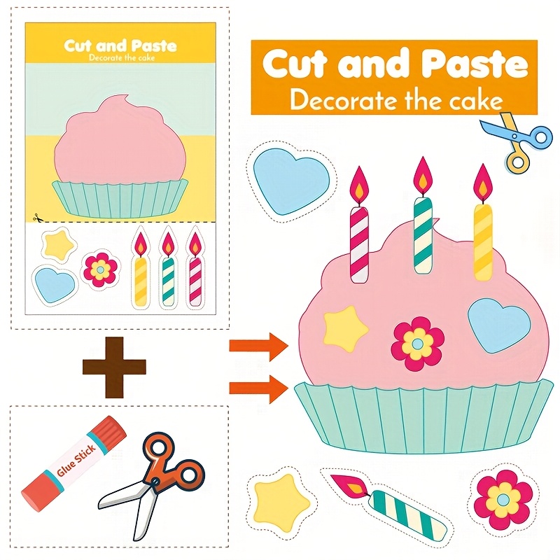 1pc Scissor Skills Activity Book - Interactive Paper Cutting Practice with Airplanes, Rainbows & Animals | DIY Art Projects, Birthday Party Favors, Shower Decorations | Educational Craft Supplies - Image 7