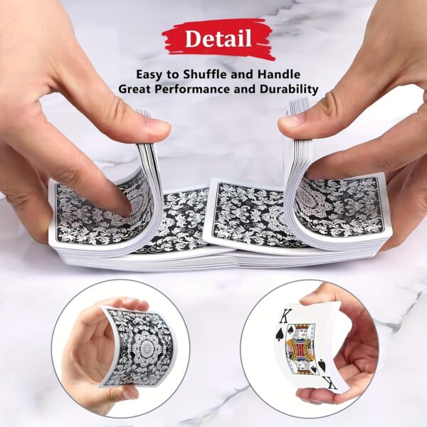 Playing Cards: Classic Pattern Playing Card Set, Durable Poker Set, Large Font for Adult Senior Playing Cards, Suitable for Party Entertainment and Card Games - Image 3