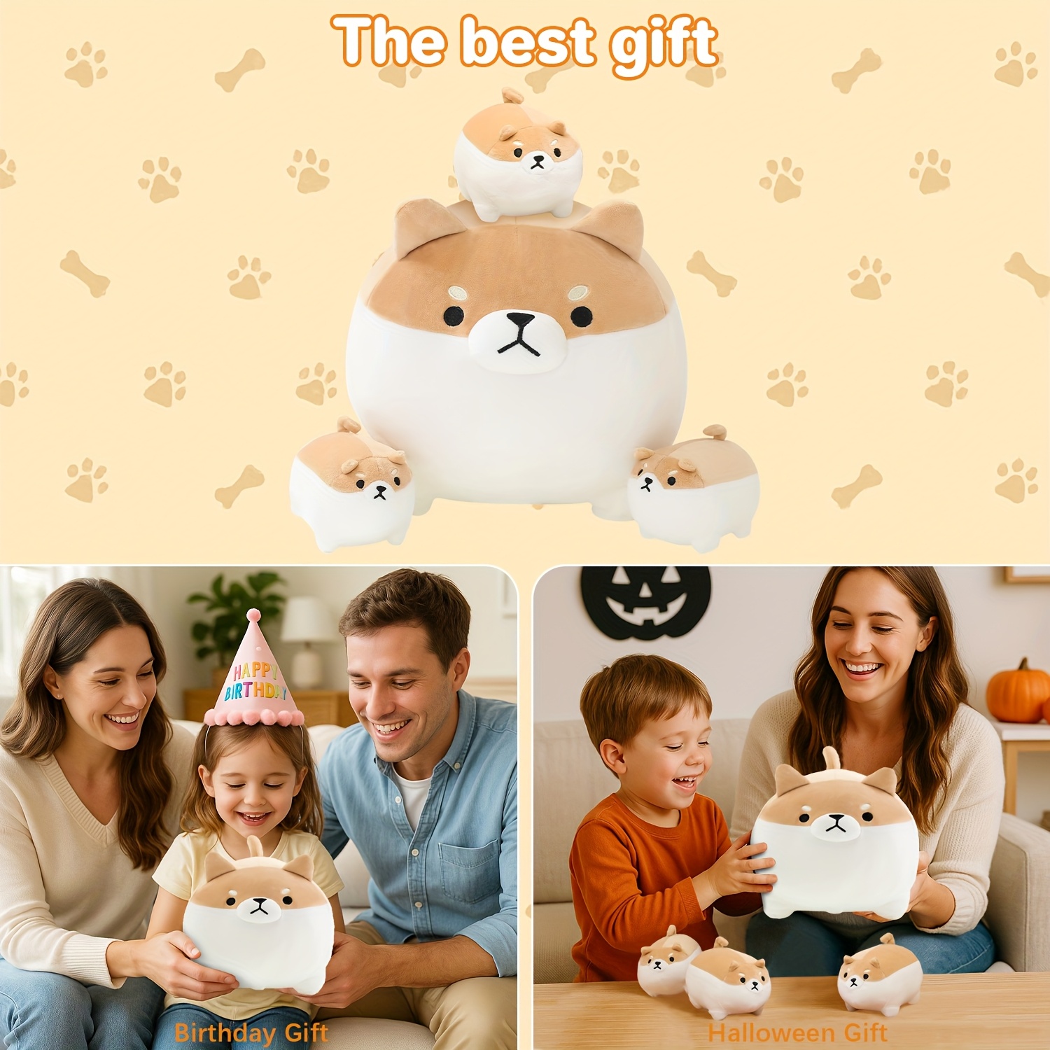 Cute Shiba Inu Plush Toy, Kawaii Soft Stuffed Dog Pillow for Kids And Adults, Squishy Animal Plushie for Home Decor, Cozy Throw Pillow, Adorable Birthday Gift for Girls And Boys - Image 7
