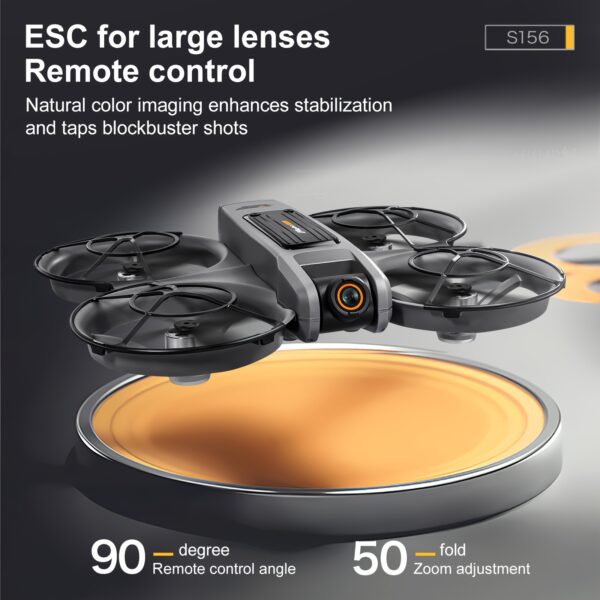 S156 Drone with 4.92" Remote Controller, Brushless Motor, Optical Flow Positioning, Wi-Fi FPV Quadcopter, One-Button Takeoff/Landing, Indoor/Outdoor, Beginner-Friendly Drone with Long Flight Time - Ideal Gift for Adults & Drone Enthusiasts, High Quality Drone, Outdoor Flying, Vibrant Style, Sleek Design, Durable Construction, Efficient Motors - Image 7