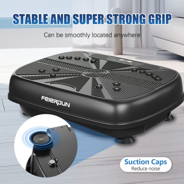 Vibration Plate/Mini Exercise Bike: Portable Under Desk Pedal Exerciser With Adjustable Resistance, LCD Display, Compact Space-Saving Design For Home & Office Leg Workouts, Without Battery - Image 2