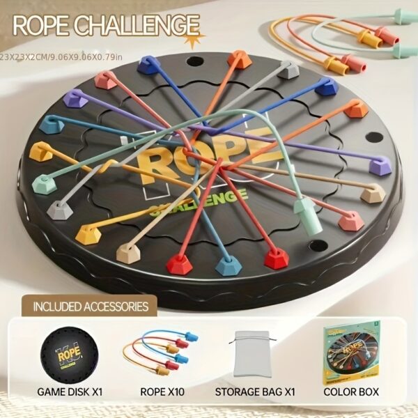 Colorful Rope Challenge Board Game - Enhances Logical Thinking & Creativity, Ideal for Teens & Family Fun, Perfect Gift for Valentine's Day, Thanksgiving, Christmas & New Year, Teen Puzzle Game | Strategy Game | Flexible Rope Pieces - Image 3
