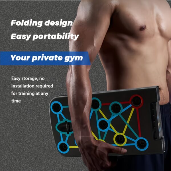 11 - Piece Foldable Push - Up Board Set, Multi - Functional Home Fitness Portable Push - Up Rack Auxiliary Device - Image 8