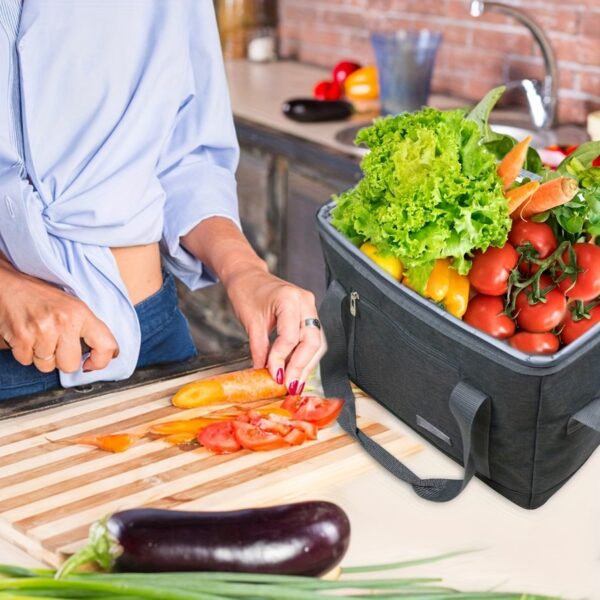 [30L Soft Cooler] 40-Can 30L Large Soft Cooler Bag | Insulated Lid, Durable Handle, Outdoor Essentials | Reusable Grocery Tote for Outdoor Travel, Hiking, Beach Picnics & BBQ Parties - Image 9