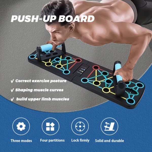 11 - Piece Foldable Push - Up Board Set, Multi - Functional Home Fitness Portable Push - Up Rack Auxiliary Device - Image 5