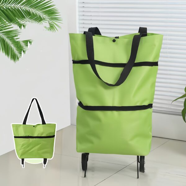 Portable Net Red Buying Bag Small Trolley Trailer Shopping Cart with Wheels Foldable Lightweight Express Home Take Bag - Image 3