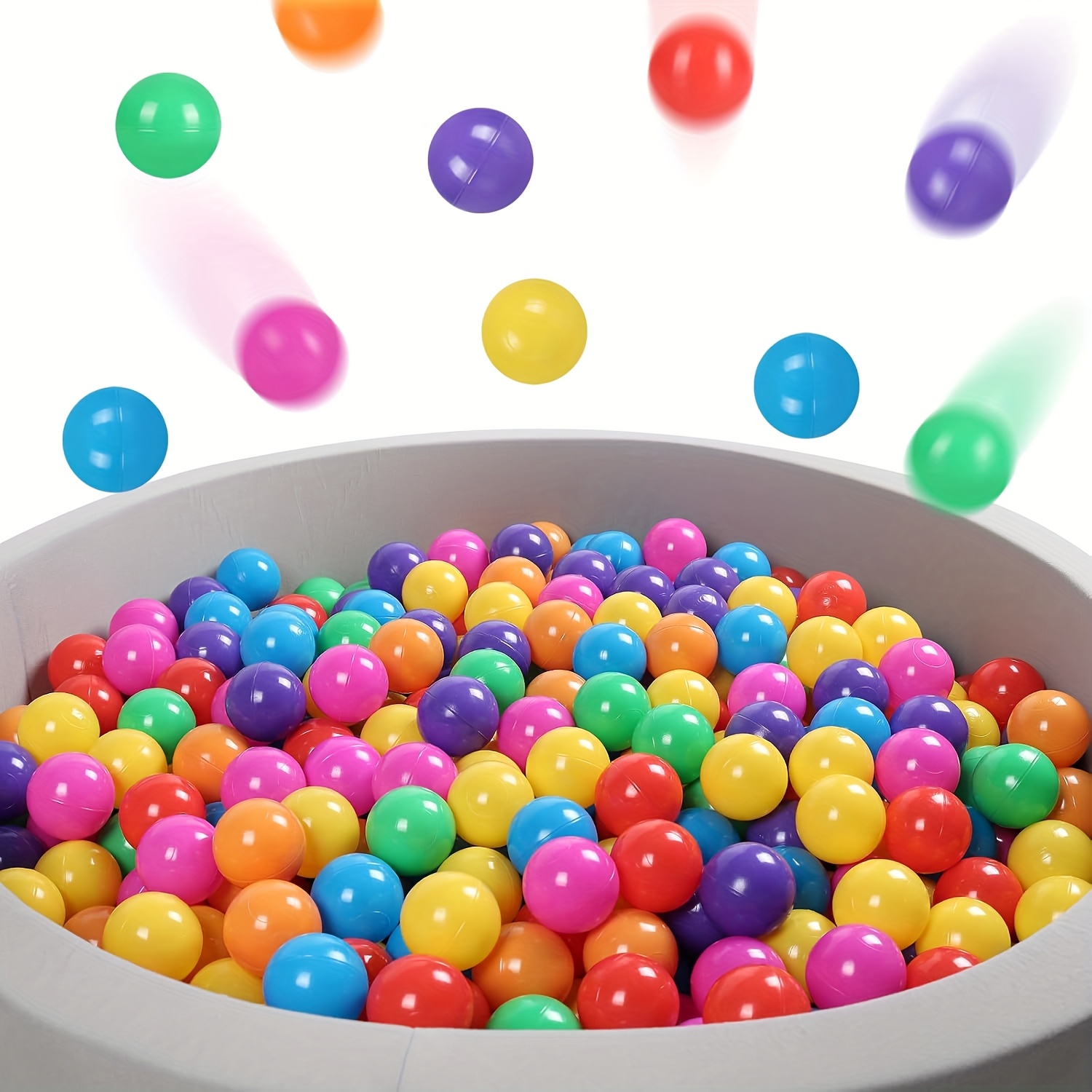 60pcs/110pcs/125pcs Colorful Bobo Balls for Youngsters Mixed Color Ocean Balls, 2.17/2.75in PE Material Perfect for Outdoor Sports And Water Play, Great Fun Toy Balls - Image 6