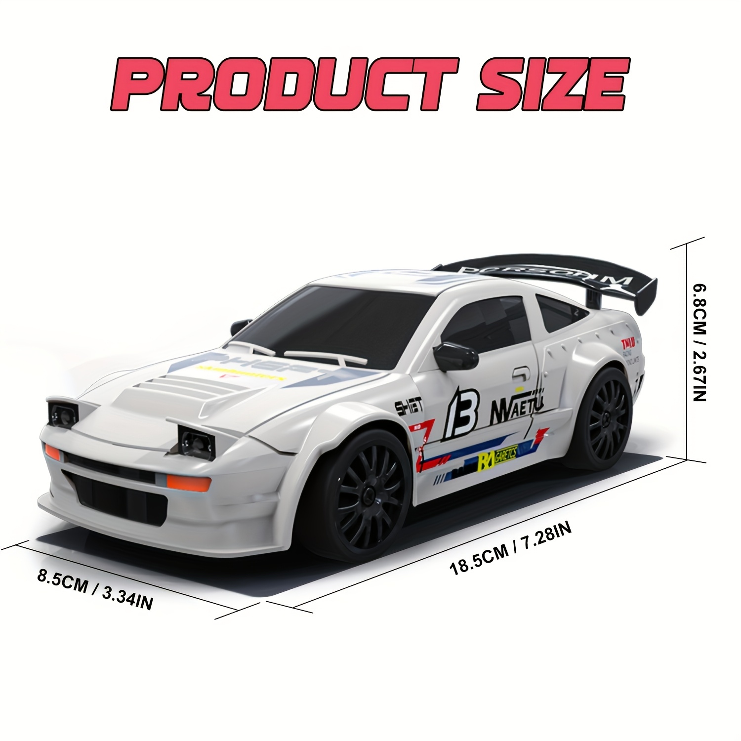 1:24 Scale 2.4GHz Remote Control Car Remote Control Four-wheel Drive Drift Car 15KM/H Drift Car With Front And Rear LED Lights Drift Tires For Boys And Girls Over Six Years Old Birthday, Holiday Gifts - Image 11