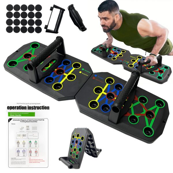 [Home Gym Push-Up Trainer Board] Versatile Push-Up Board for Home & Gym - Chest Muscle Trainer, Strength Training Aid, Non-Electric, Durable PP Material, Black - Image 5