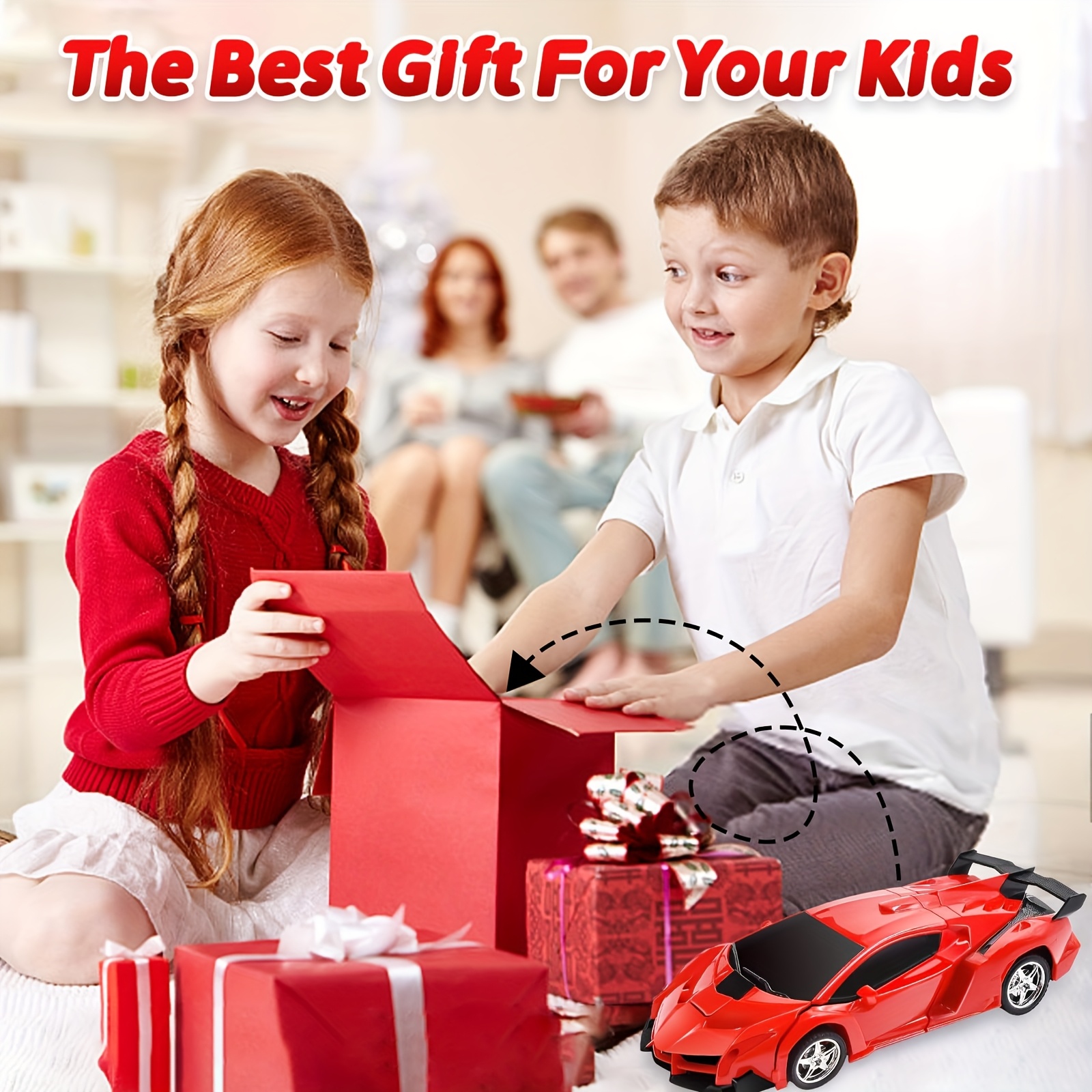 Red Transforming Robot Car With LED Headlights, 2.4Ghz Remote Control, 360° Rotating Drift, One-Button Deformation, Cool Flashing Lights, Durable ABS Plastic, Perfect Gift For Boys And Girls - Image 14