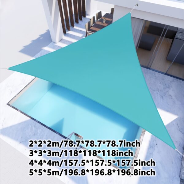 [Gray Sunshade Sail] 1 Triangular Sunshade Sail | Light Gray Outdoor Canopy Sunshade, UV Blocking - Suitable for Courtyard, Garden, Carport, Backyard - Image 4