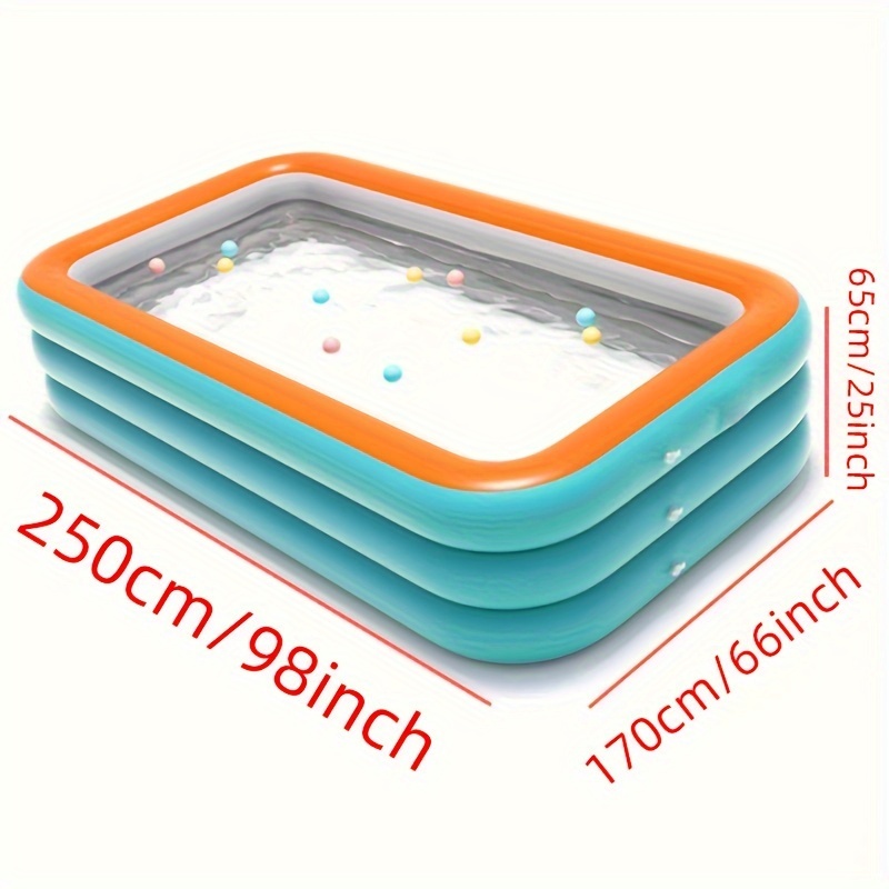 Extra-Large Inflatable Ocean Ball Pool for Adults & Families - Durable PVC, Easy Setup, Space-Saving Design for Outdoor Summer Entertainment, Family-friendly activity, Perfect for Backyard Fun, Poolside Entertainment|Stunning Display|Easy Setup Pool, Inflatable Pool Toy - Image 2