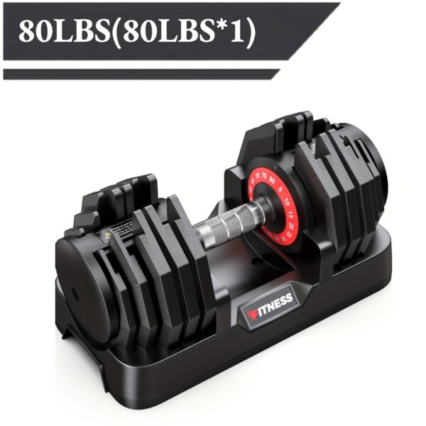 110 (55 Lbs 1 Pair)/55/80 Lbs Adjustable Dumbbell Set With Base - Non-slip Textured Handle, 1 Second Weight Adjustment, Octagonal Design, Suitable For Home Gym Exercise, Strength Training Equipment, Suitable For Men/women - Image 3