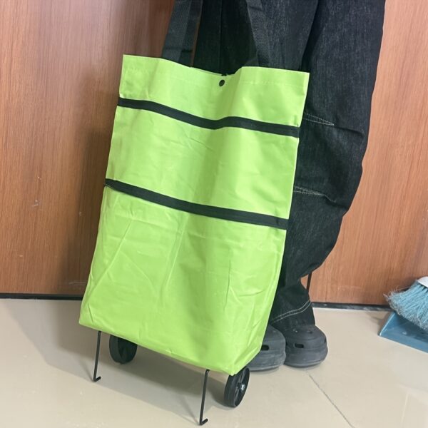 Portable Net Red Buying Bag Small Trolley Trailer Shopping Cart with Wheels Foldable Lightweight Express Home Take Bag - Image 6