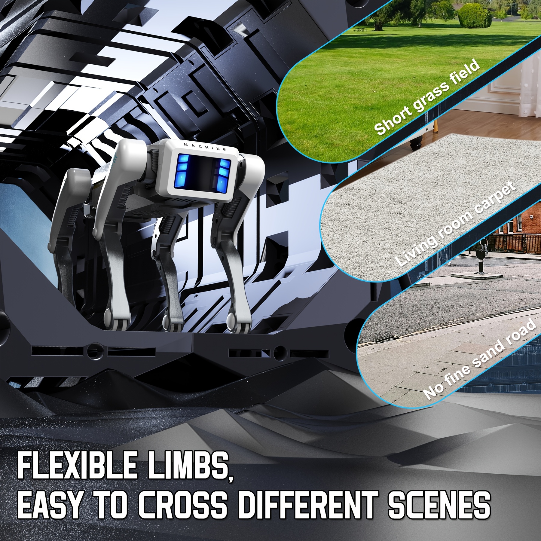 1 Portable Intelligent Robot Robot Dog, USB Charging, Programmable Special Effects, Voice, Dance And Music, with App And Remote Control, Interactive Smart Dog, Suitable for Birthday And Holiday Gifts for Friends - Image 4