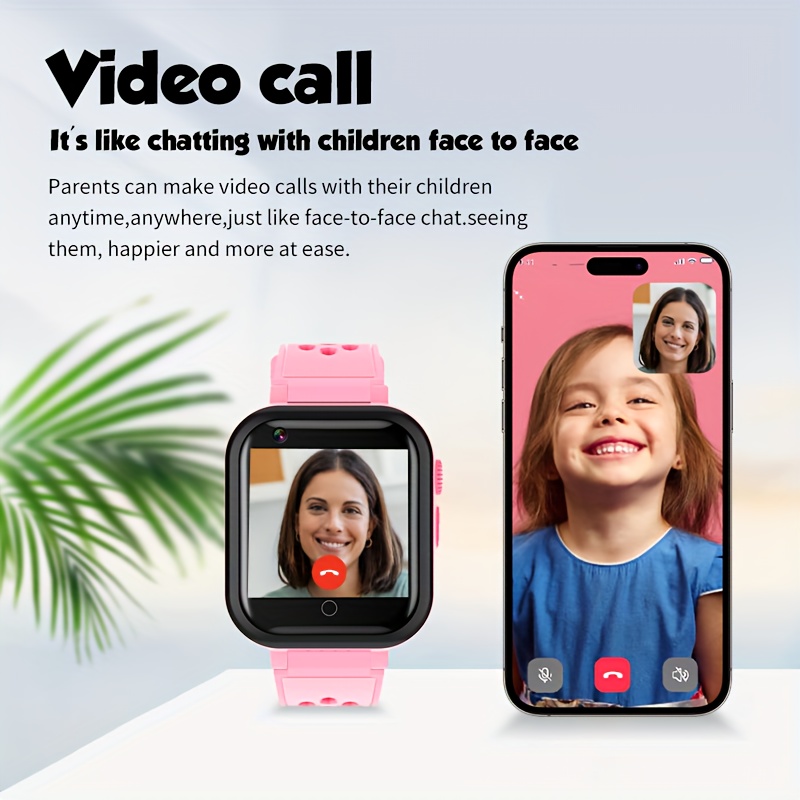 4G Kids Smart Watch with GPS Tracker, Voice/Video Call, WiFi, SMS, Pedometer, Alarm, Safe Wristphone for Boys & Girls Ages 3-16, Birthday Gift