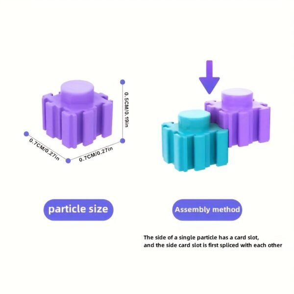1010-7024 Mixed Color Building Blocks DIY Toy, Creative Construction for Party Games, Office Decor, Home Decoration, Holiday Gifts, Christmas Presents, and Birthday Gifts - Image 2