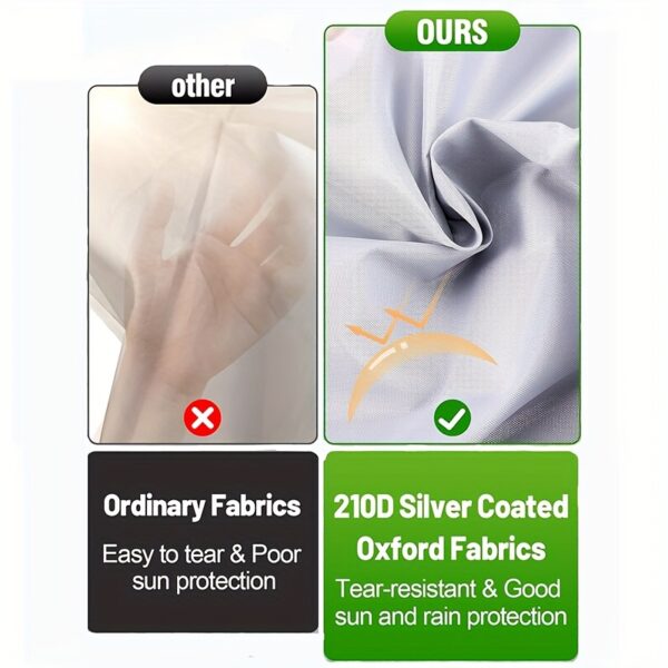 [UV Protection Canopy] 10x10 Pop-Up Canopy Sunshade Curtain with Side Walls | UV Protection, Durable Blackout Fabric, Rain Barrier, Tent Side Windbreak, and Sunscreen Cloth for Indoor and Outdoor Garden Coverage - Instant Canopy Only 1pc Side Wall Privacy Curtain Without Frame - Image 10