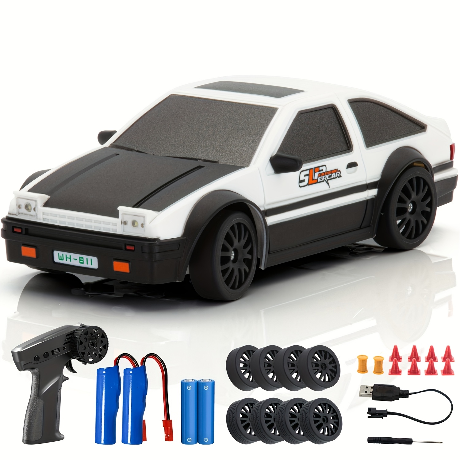 1:24 Scale 2.4GHz Remote Control Car Remote Control Four-wheel Drive Drift Car 15KM/H Drift Car With Front And Rear LED Lights Drift Tires For Boys And Girls Over Six Years Old Birthday, Holiday Gifts - Image 5
