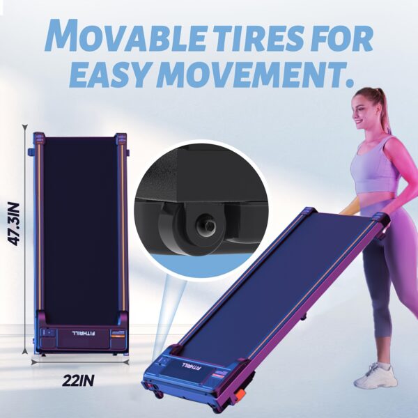 Walking Vibration, 3in 1 Under Desk Treadmill, 2.5HP Low Noise Walking Treadmill Pad, Portable Treadmills for Home Office, Space-saving|Basic Mini Stepper with 220lbs Load Capacity, Gifts for Effective Exercise - Image 8
