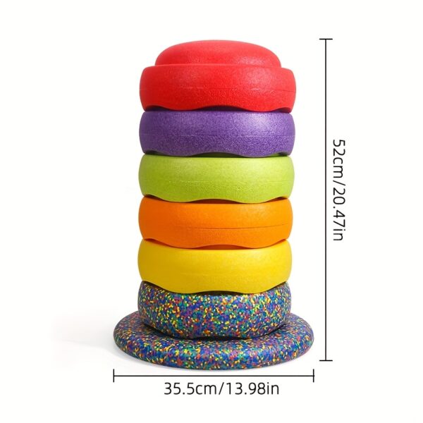 [4 Combinations Available] EPP Material Balanced River Stones, Colorful Sensory Training Set, Hand-Foot Coordination Exercises, Indoor And Outdoor Sports Equipment, Youth And Adult Fitness - Image 6