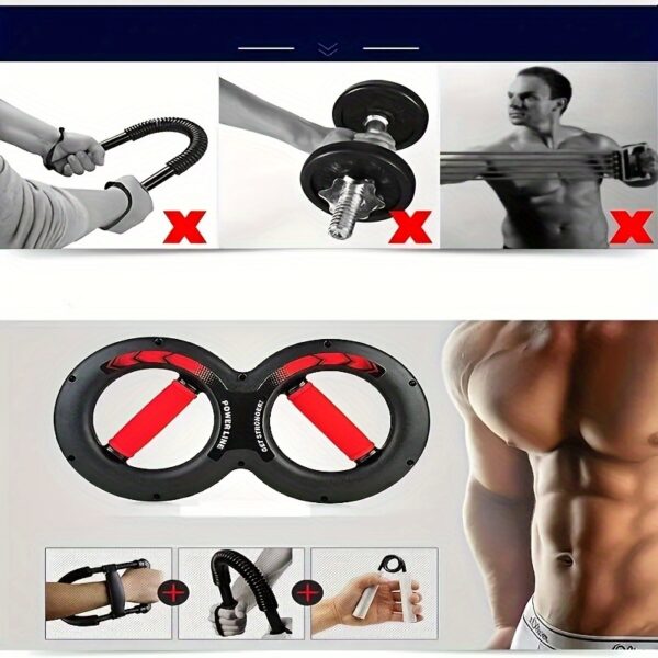 [8-Shaped Arm Trainer] 1pc 8-Shaped Multifunctional Arm Strength Trainer | Wrist And Forearm Exerciser For Arm Muscle Building, Strength Training, Workout - Image 15
