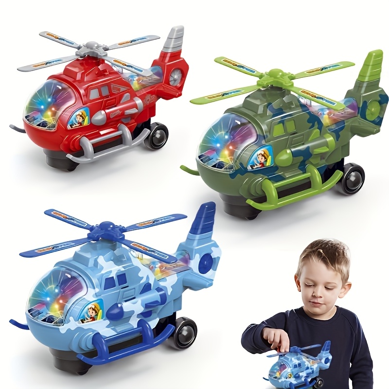 Electric Helicopter Toy for Youngsters with Lights and Music, 360° Rotation, Durable Plastic, Suitable for Boys and Girls, Ideal for Holidays and Playtime