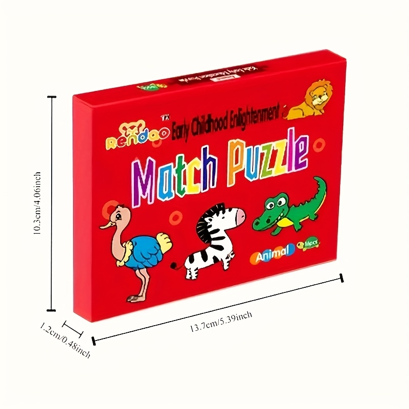 Suitable for Children's 16-Pattern 32pcs Animal and Fruit Themed Matching Puzzle Cards, Educational Cognitive Development Toy Set, Suitable for Toddler Learning, Perfect for Birthday Parties, Baby Showers, and Holiday Gifts, Ages 0-3 - Image 2