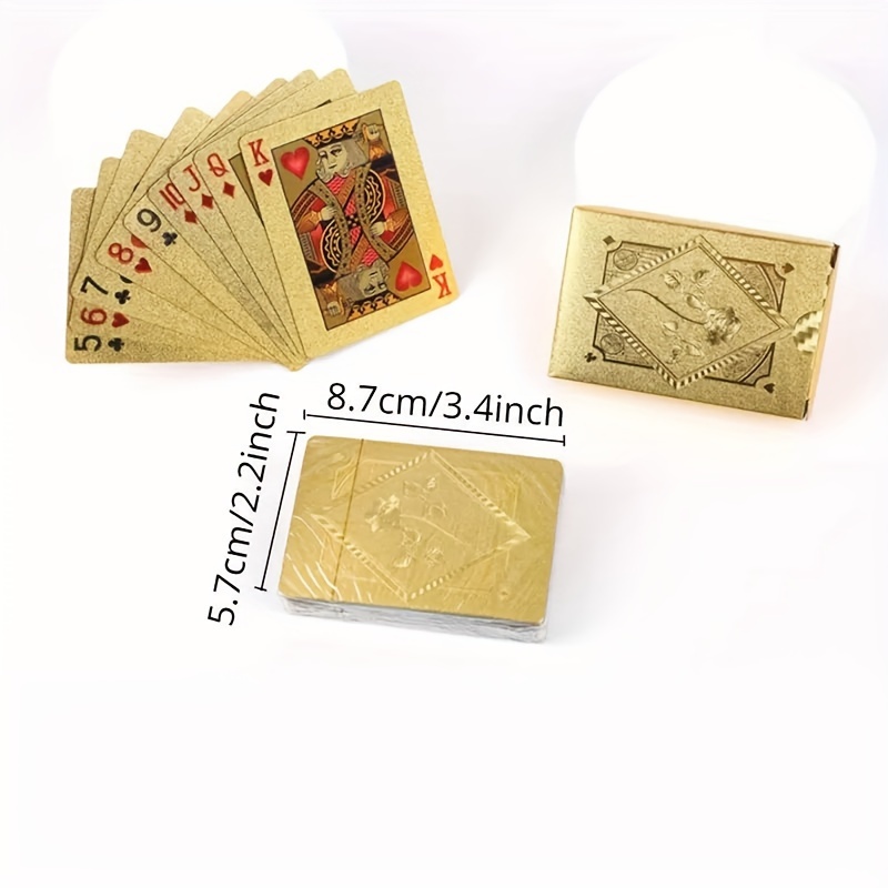 Golden Foil Waterproof Plastic Playing Cards Set - Party Game Gift (Golden/Silvery/Pink) - Image 2