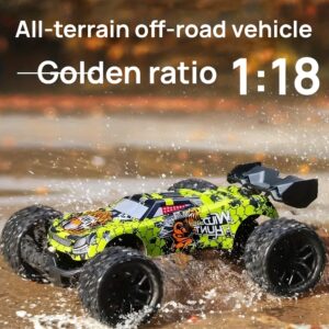 New American Model Off-Road Remote Control Monster Truck - High-Speed All-Terrain RC Car with, Red/Black Racing Design, USB-Rechargeable Li-Polymer Battery, Sturdy Construction for Outdoor Racing, Birthday & Christmas Gifts for Boys, Adults, Remote Control Car Enthusiasts, Big Remote Control Car, Allterrain Racing, Bold Graphic Decals, Robust Wheels