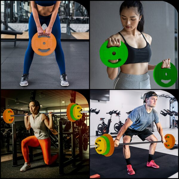 [Adjustable Barbell Weight Set] Multi-Color Adjustable Barbell Weight Set, PU Material - Ideal for Home and Gym Workouts, Gym Accessories, Free Weights - Image 10