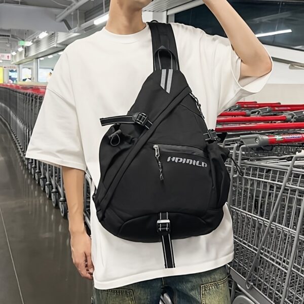 [Large Capacity Sling Bag Outdoor] Casual Nylon Sling Bag - Large Capacity, Adjustable Strap, Perfect for Outdoor Adventures & School - Image 7