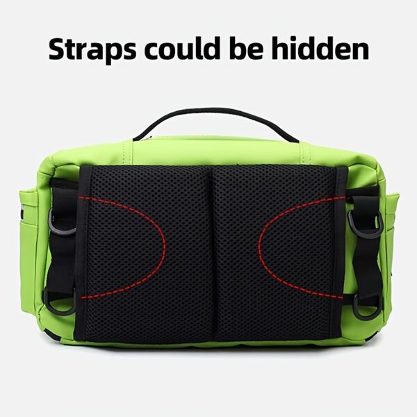 [Fishing Waist Bag] Fishing Waist Bag Outdoor Lure Fly Fishing Bag Multifunctional Waist Bag Multiple Carrying Modes Daily Travel Crossbody Bag Outdoor Sports Training Gym Bag Cycling Bag-B - Image 11