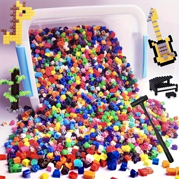 1010-7024 Mixed Color Building Blocks DIY Toy, Creative Construction for Party Games, Office Decor, Home Decoration, Holiday Gifts, Christmas Presents, and Birthday Gifts - Image 3