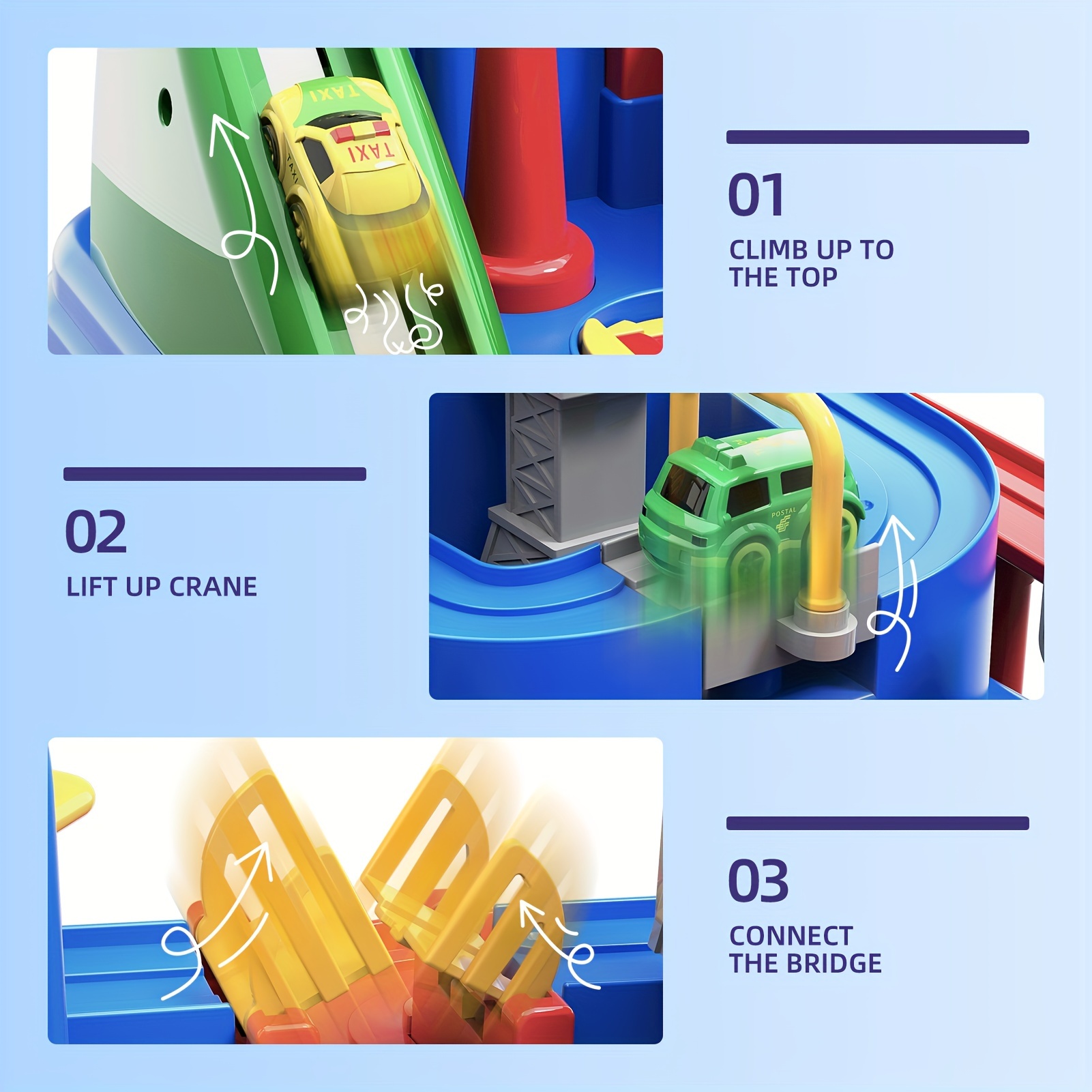 Race Car Tracks Toys for Boys, Car Rescue Adventure Toys Toys for 3 4 5 6 Year Old Boys - Image 6