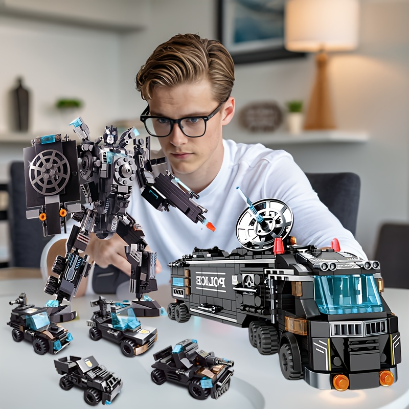 City SWAT Kit Building Blocks Toys, Role-playing Toys, Helicopters, Robots, Educational Toys, Splicing Easy To Operate, Festival Gifts Birthday Christmas Halloween Thanksgiving New Year Gifts - Image 3